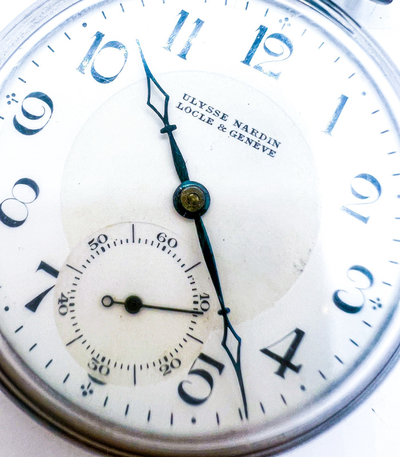 Ulysse Nardin 46.5mm Pocket Watch Vintage Open Face Hand wind Working