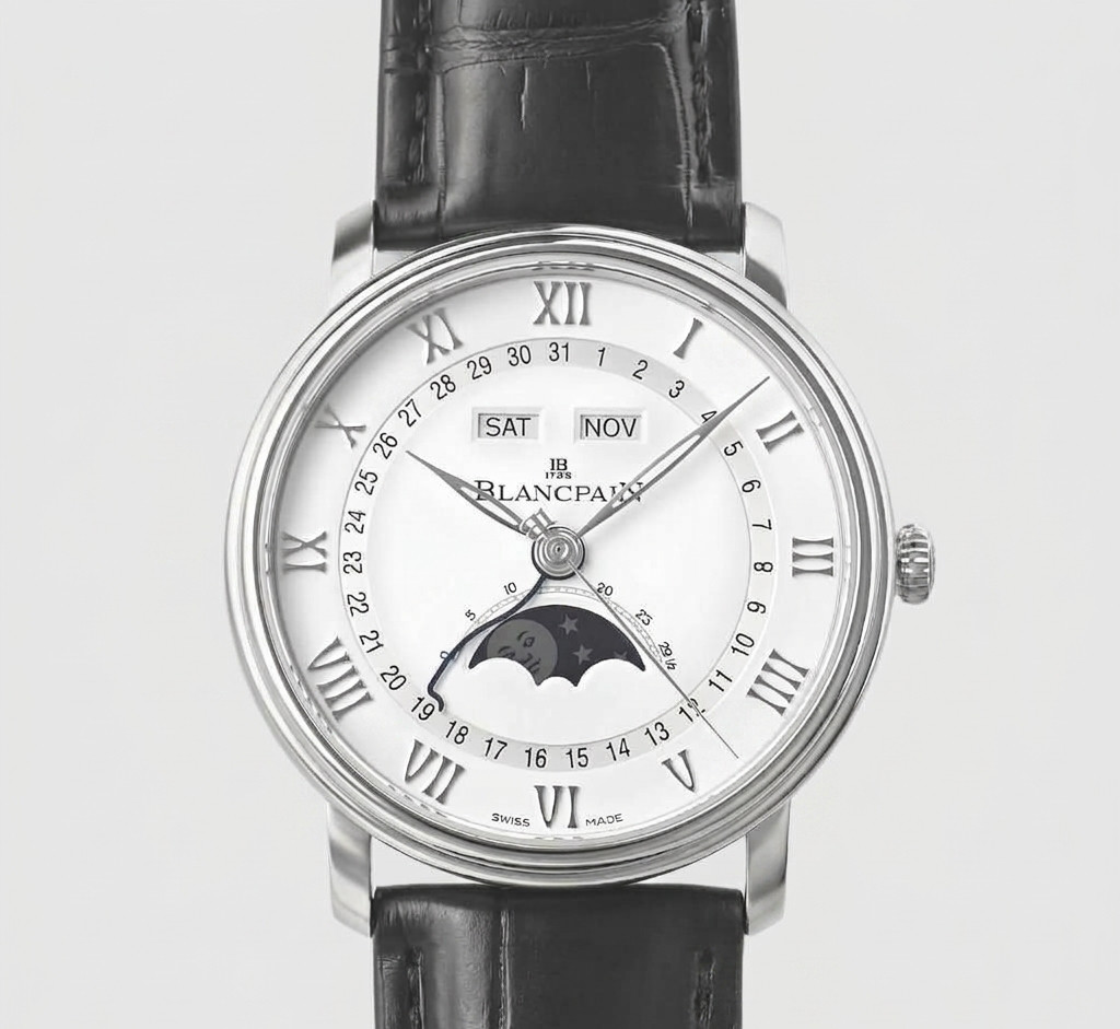 Blancpain Villeret Complete Calendar Moonphase 6654A-1127-55B Serviced