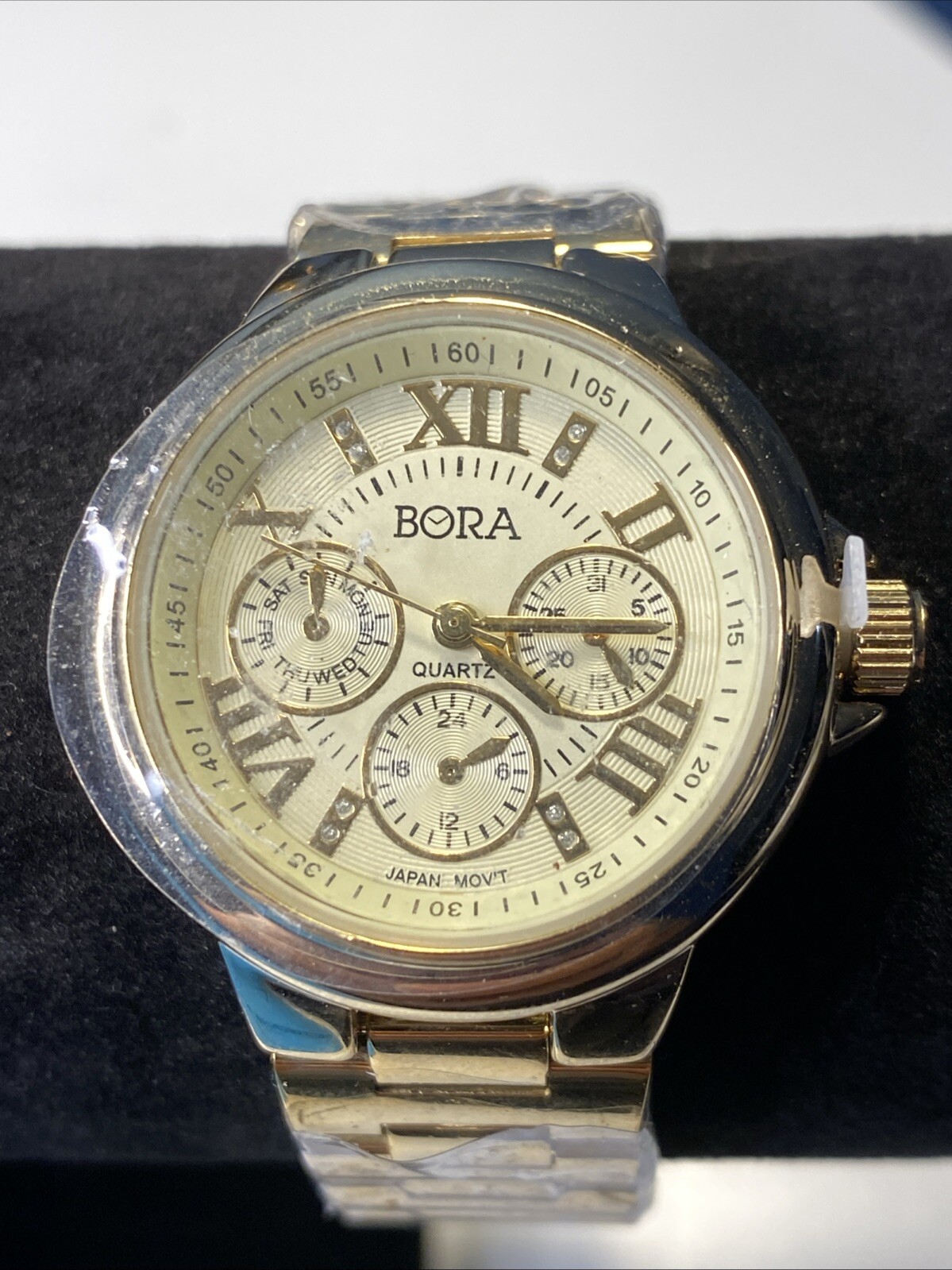 Bora New Battery Gold Tone Japan Movement Ladies
