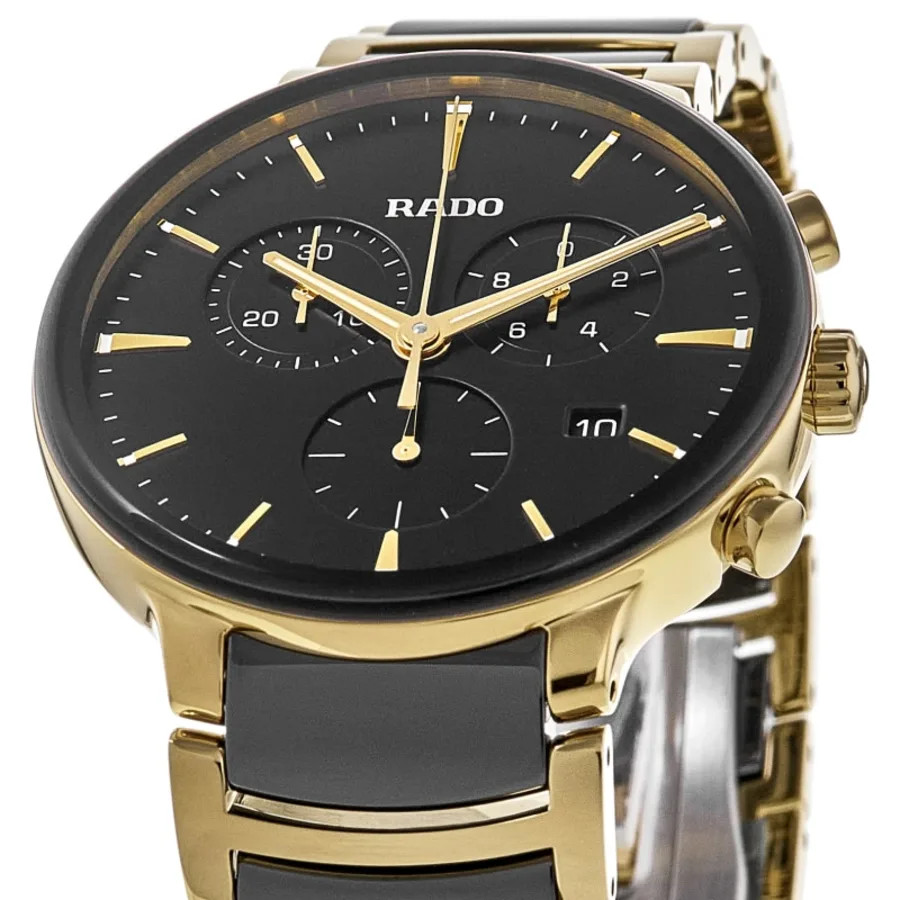 New Rado Centrix Quartz Chronograph Black Dial Two-Tone Men’s Watch R30211152
