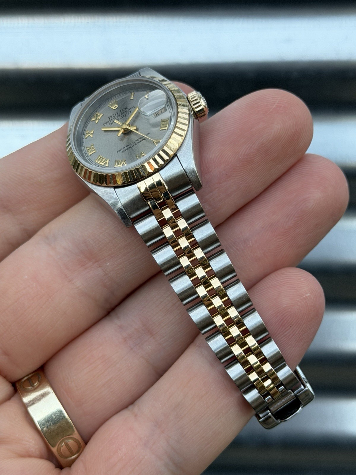 Rolex Lady-Datejust 26mm 69173 Gold and Steel Jubilee Bracelet Box & Papere