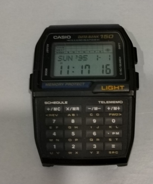 CASIO DATABANK 150 CALCULATOR WATCH FACE (NO BAND) DBC-150 EXCELLENT CONDITION