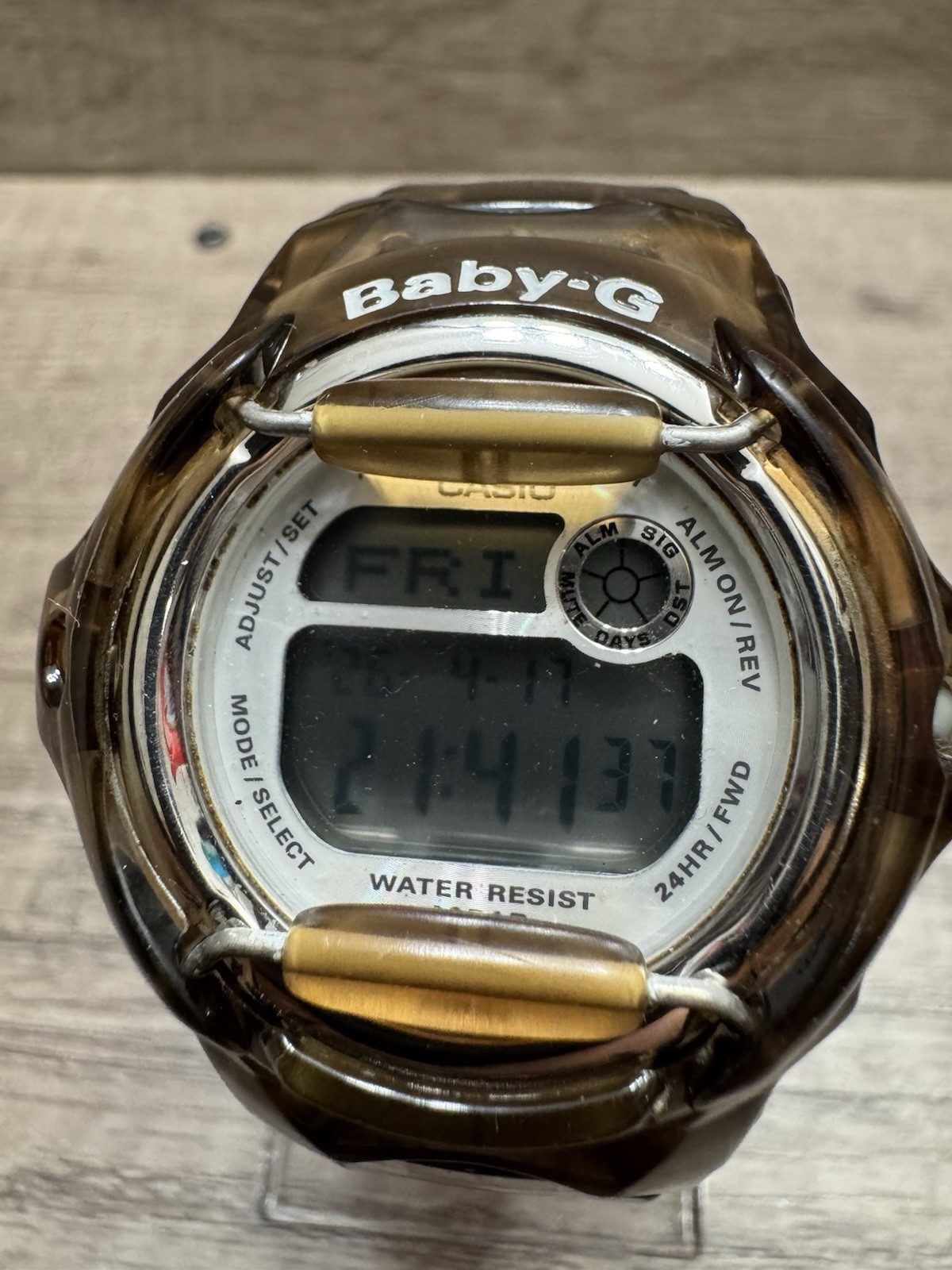 Casio Baby-G Transparent 3189 BG-169R Digital Watch Untested