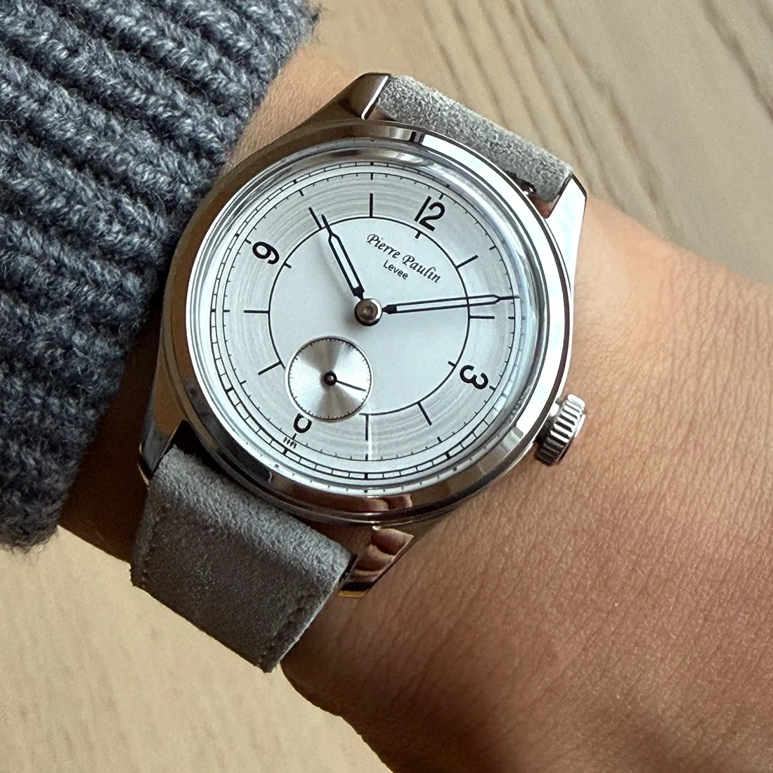 MERKUR Vintage Salmon Dial Watch 38mm Mechanical Hand Wind 50m Dive Watch