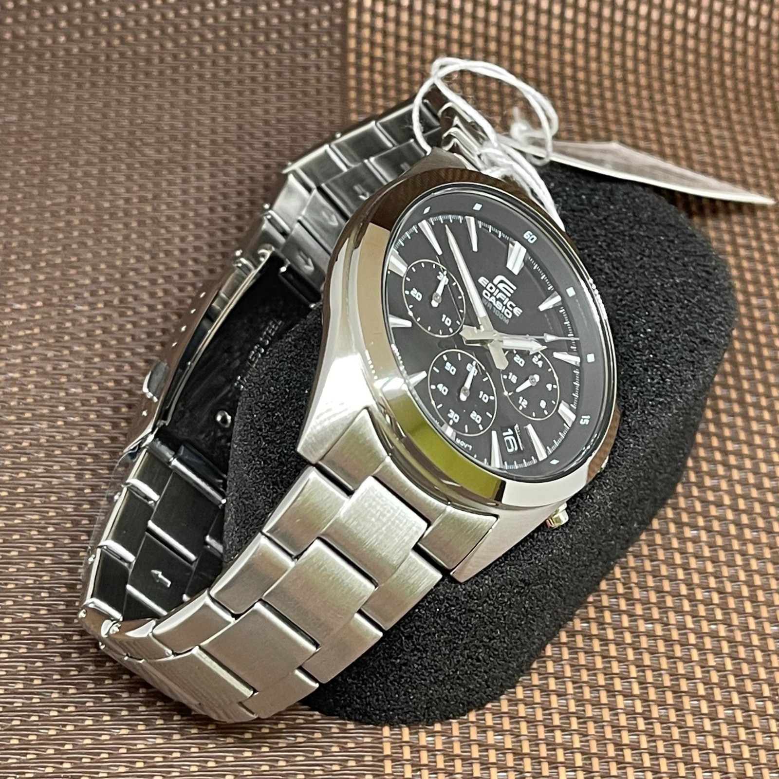 Casio Edifice EFV-630D-1A Simple Black Analog Chronograph Quartz Men’s Watch