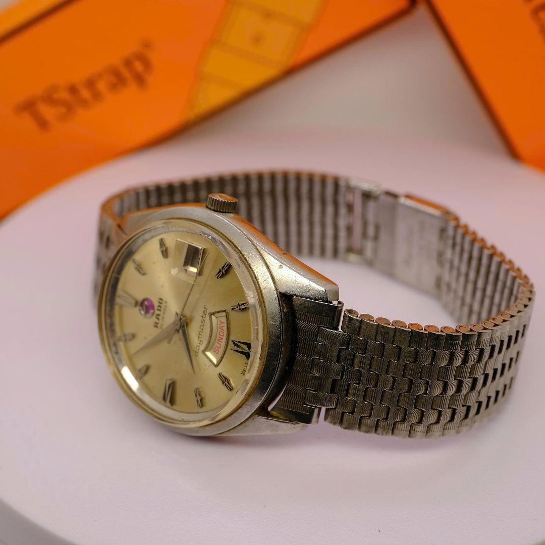 Rado Daymaster 30 Jewels Automatic Watch 37.8mm Gold Dial Swiss Vintage Working