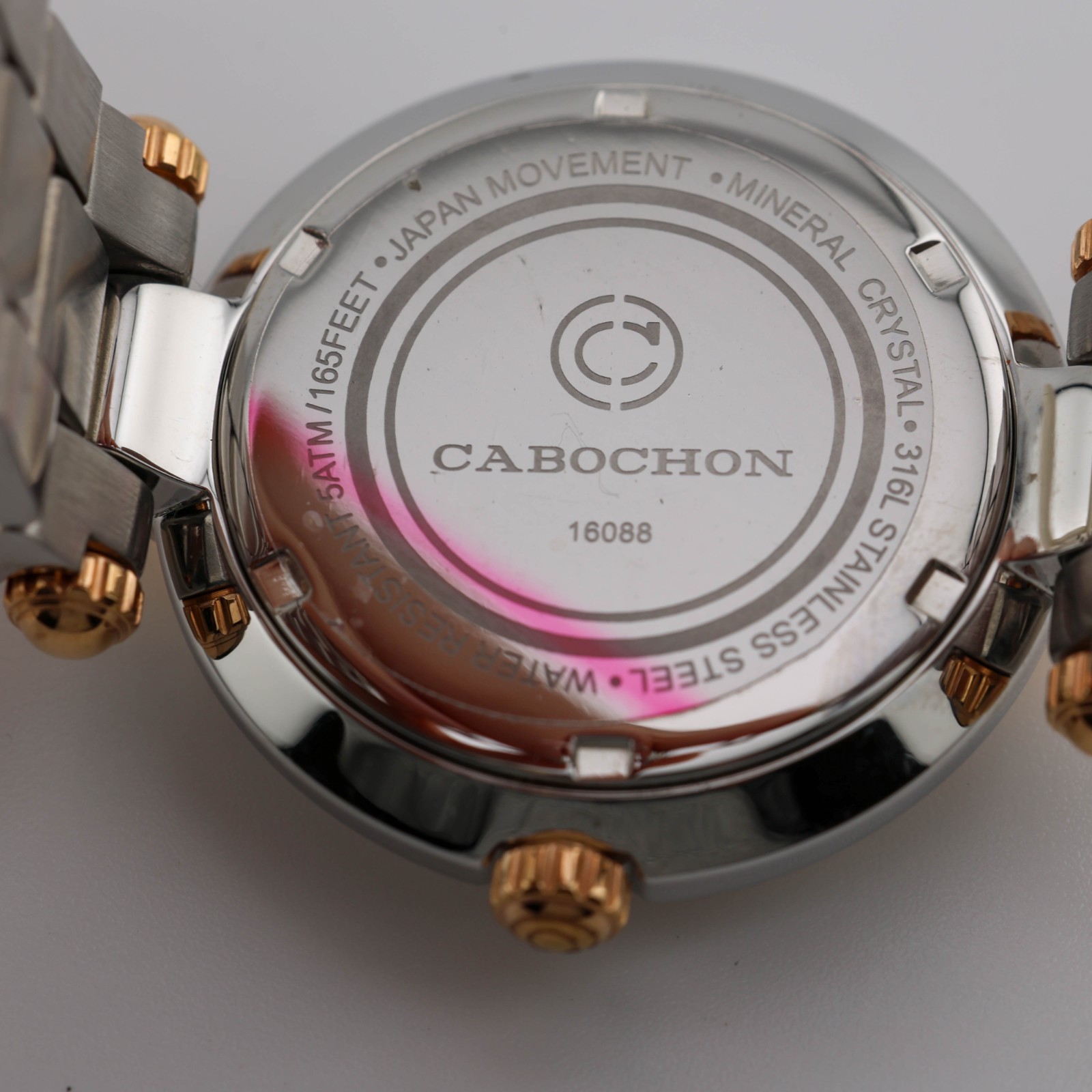 CABOCHON 16088 Mineral Crystal Quartz Analog Women’s Watch Sz.5 1/4″ New Battery