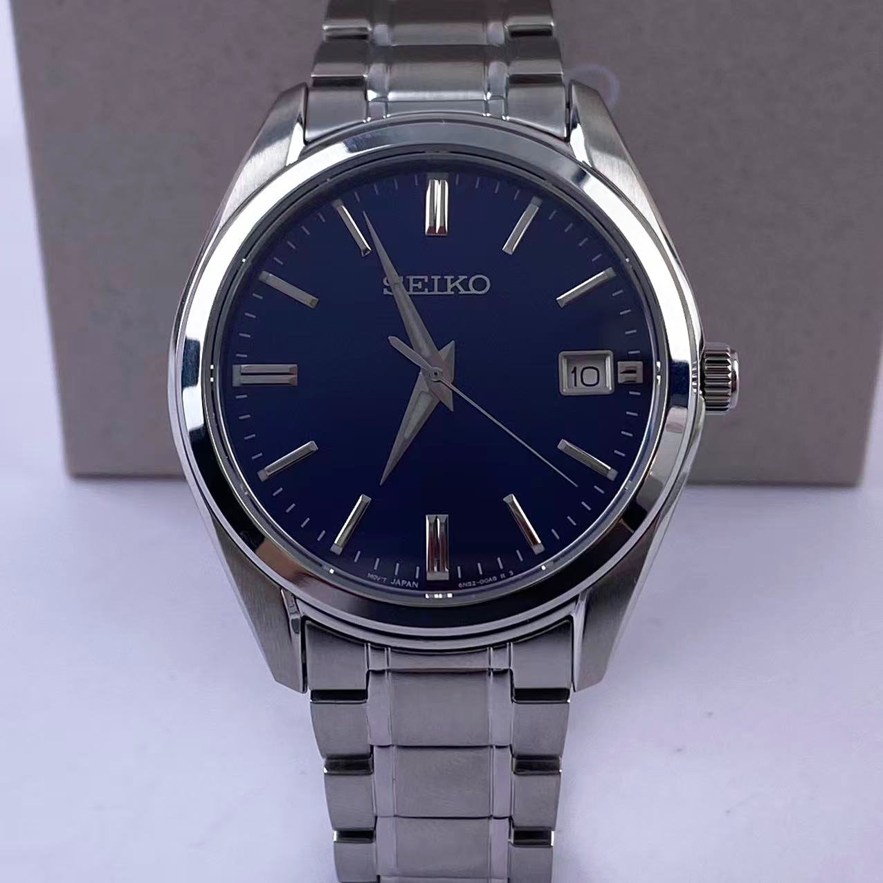 New Seiko Essentials SUR309 Blue Dial Stainless Steel Men’s Quartz Watch 40.2 mm