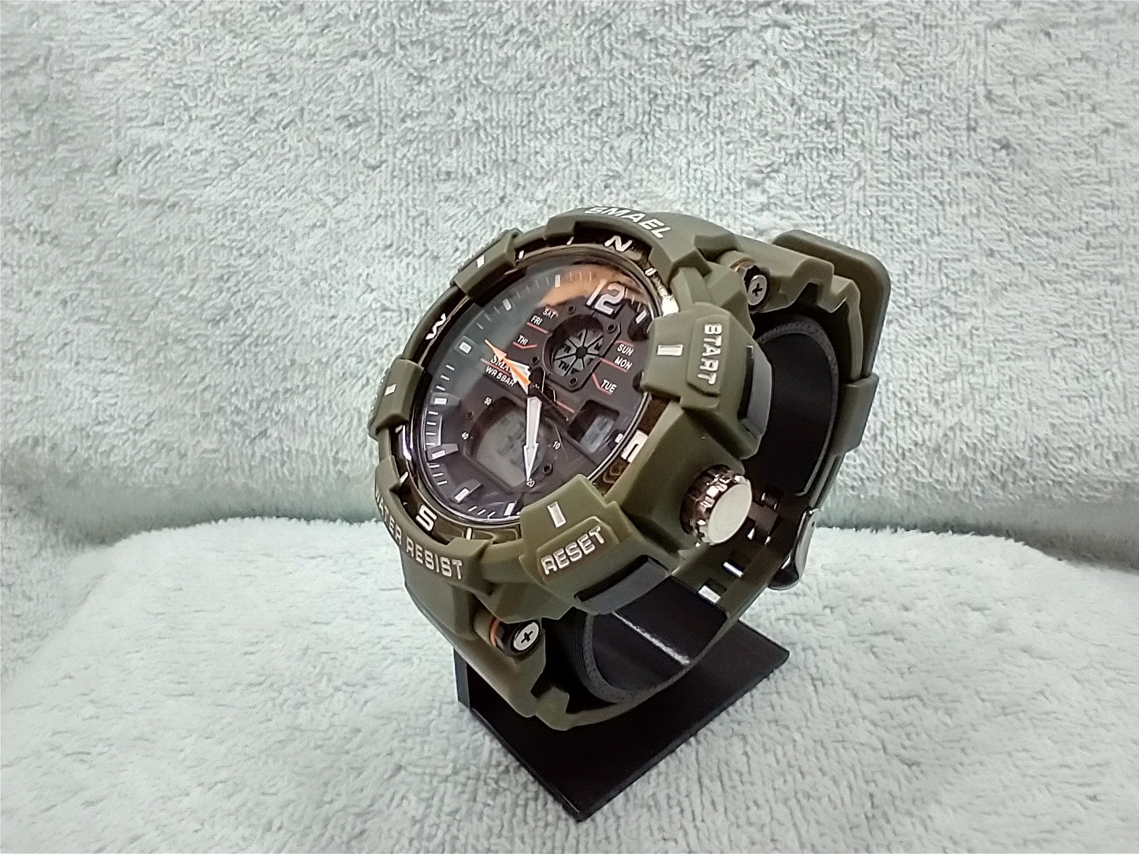 SMAEL DIGITAL/ANALOG CAMO/MILITARY STYLE MULTI-FUNCTIONAL ABS/TPU STRAP WATCH