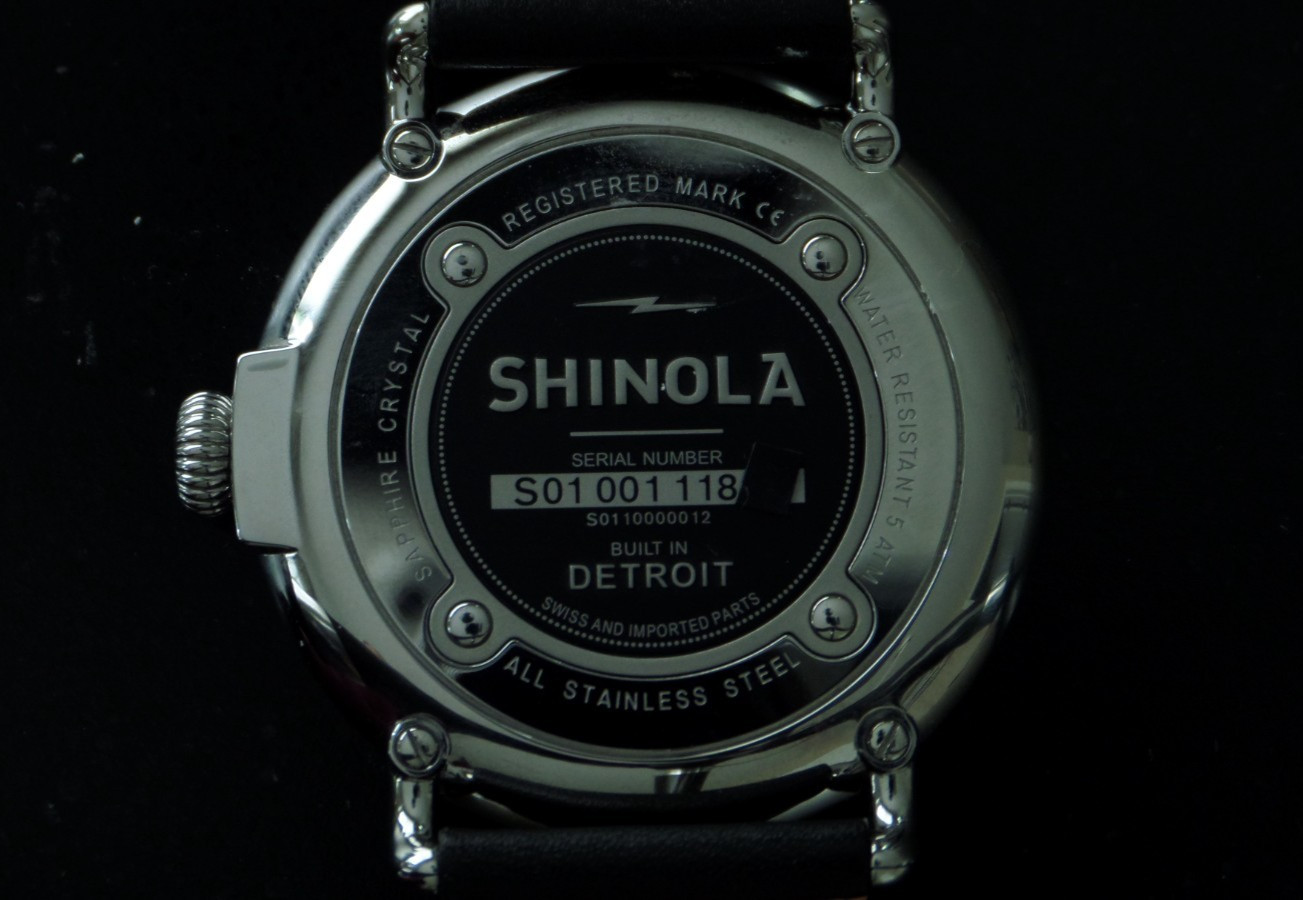 Shinola Runwell Men’s Watch. Black face, black leather wristband. Excellent!