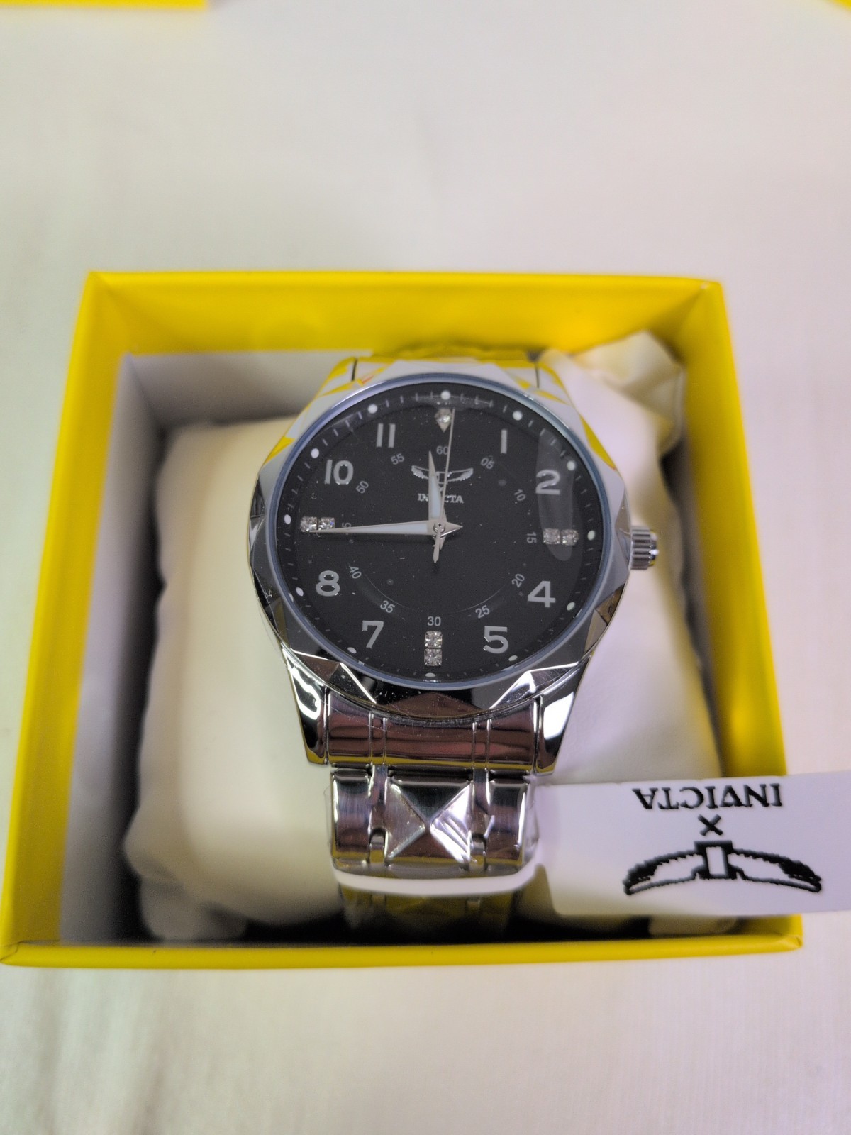 Invicta Specialty 69027 Mens 41mm Watch Steel Black Dial Quartz New In Box
