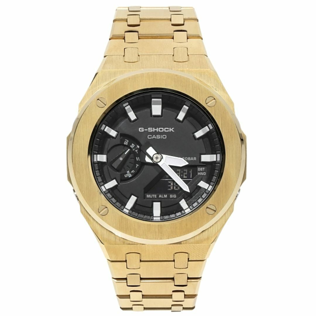G-Shock GA2100 Gold Full Metal Custom Casioak Yellow Gold Color Stainless Steel