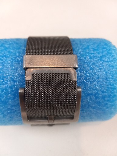 DKNY Double Square Watch Stainless Steel Silver Mesh Band Bracelet New Battery