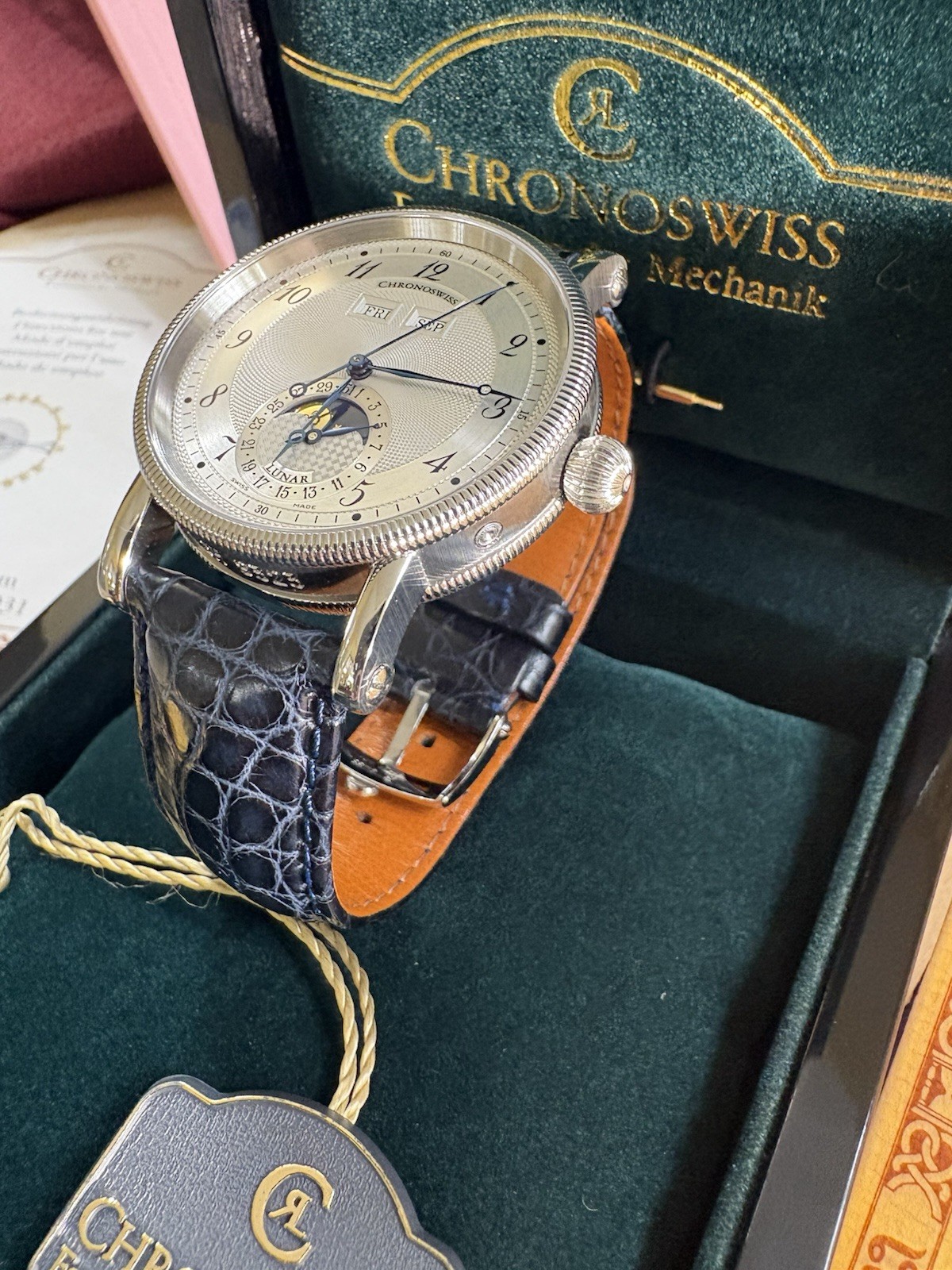 Chronoswiss – Lunar Moon Phase Triple Calendar – CH 9323 – C.931 – Box & Papers