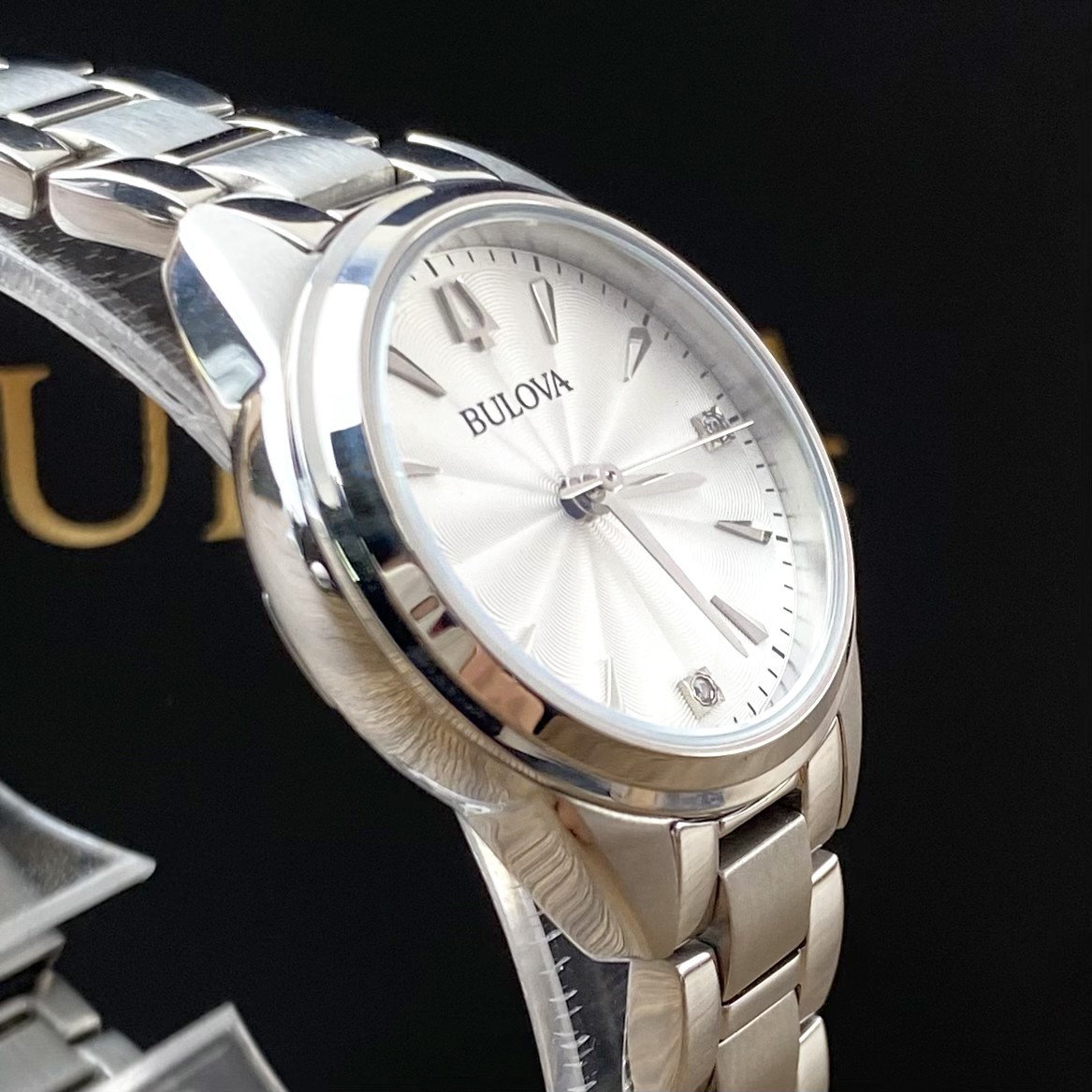 Bulova Sutton 96P219 Diamonds White Dial Stainless Steel Women’s Watch
