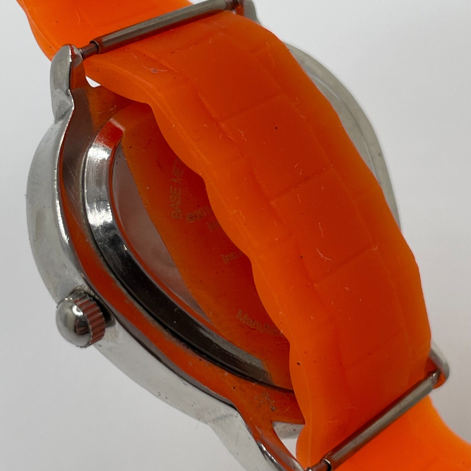 Betty Boop Watch Womens 36mm Case Orange Bezel One Piece Strap Quartz Analog