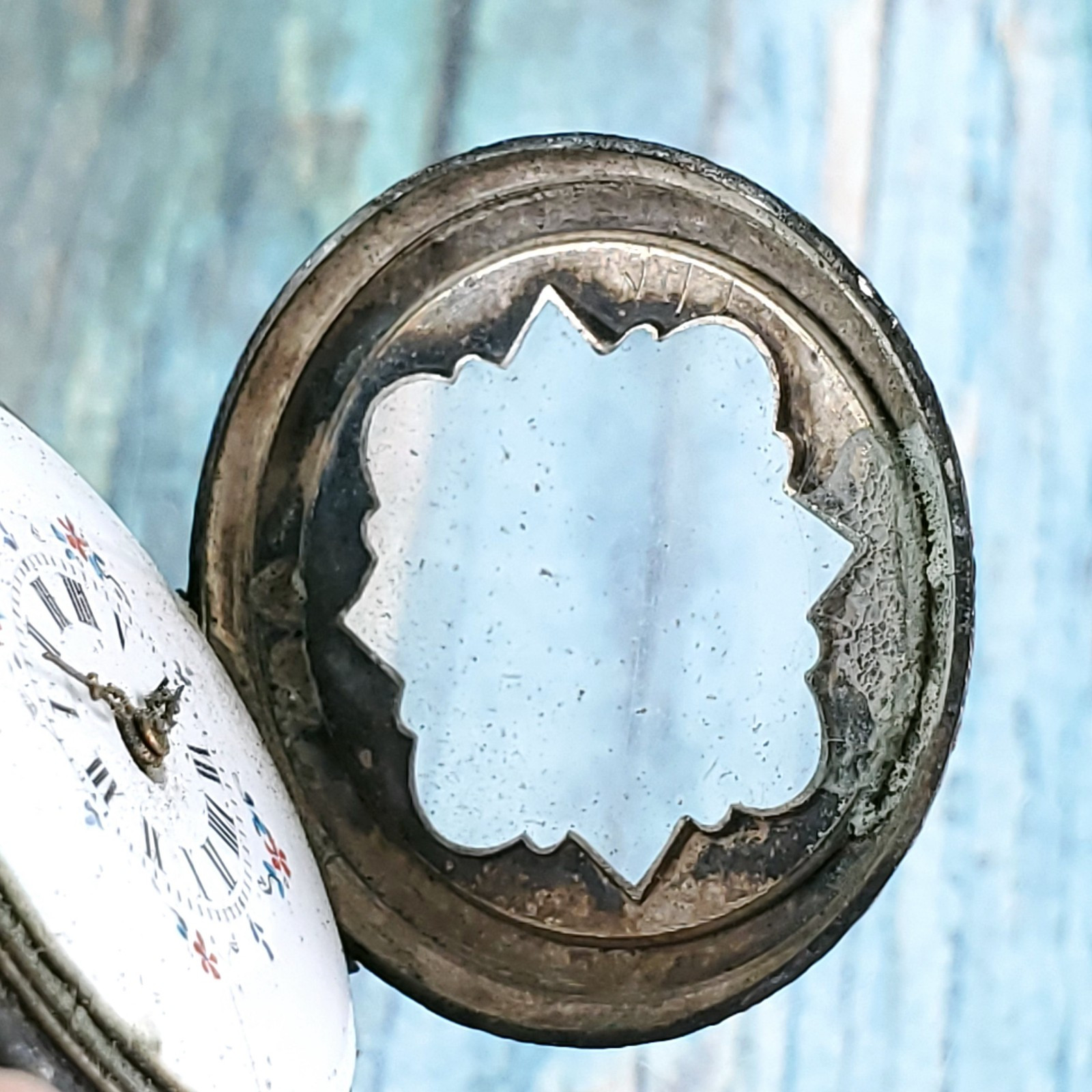 Antique Ornate Manual Wind Pocket Watch for Parts or Restoration