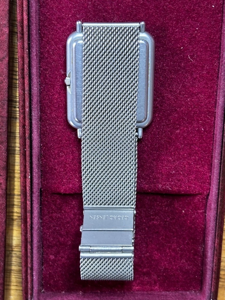 Georg Jensen Men’s Watch • Milanese Stainless SIlver Band #348 • Flawless