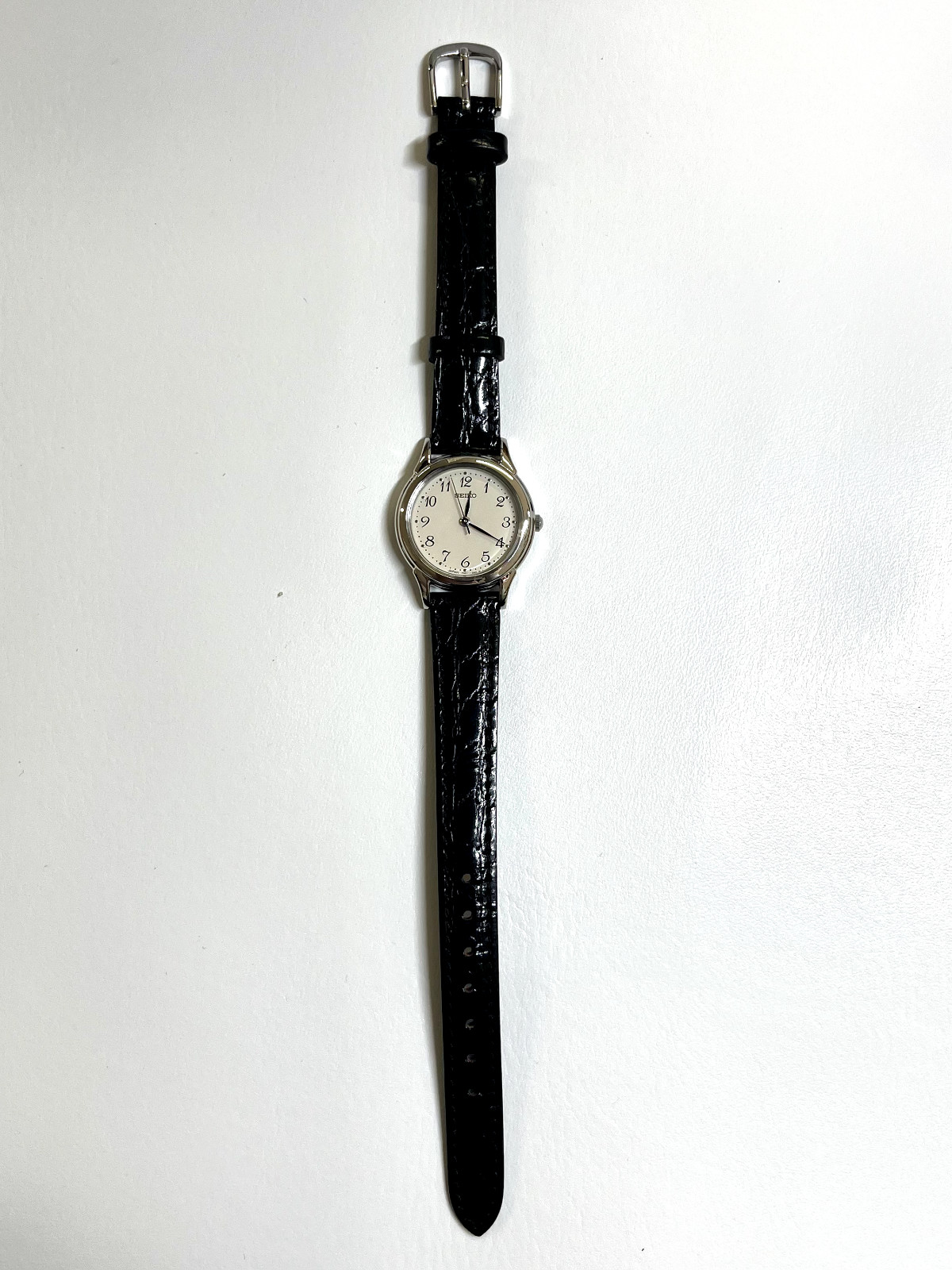 SEIKO SELECTION STTC005 SPIRIT Analog Quartz Watch Black Leather Band 23.9mm New