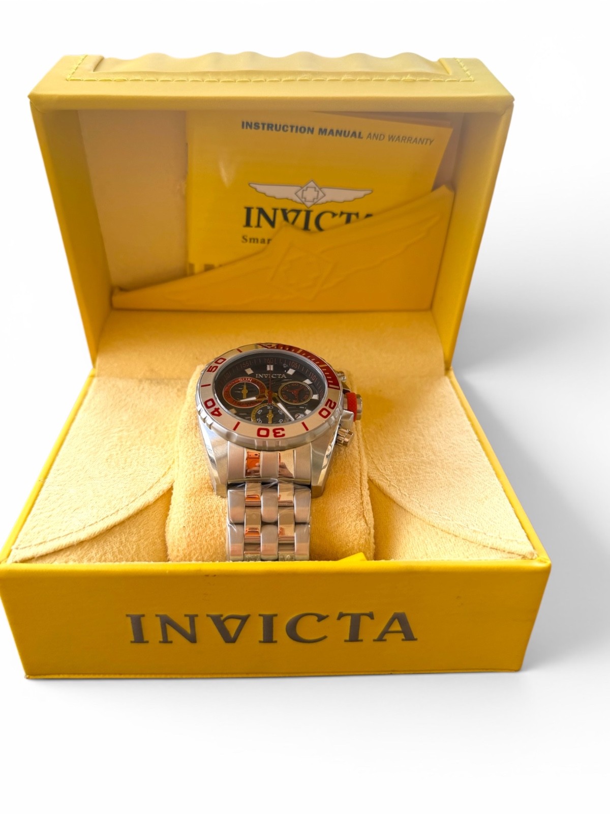 Invicta Pro Diver Scuba WAVE Ember Red 200M Men’s Diver Quartz Watch- 14725