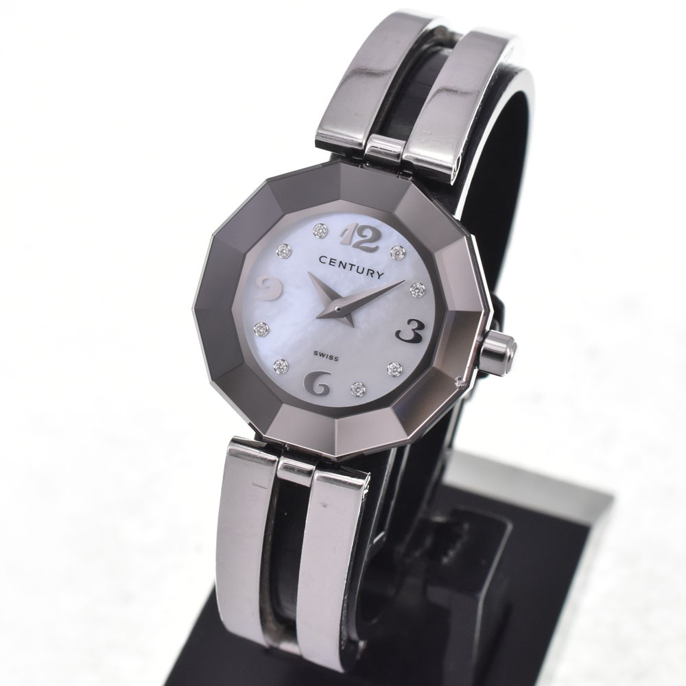 with paper CENTURY Time gem 606.7.Ｓ.AB1.11 8P diamond Quartz Ladies H#147673