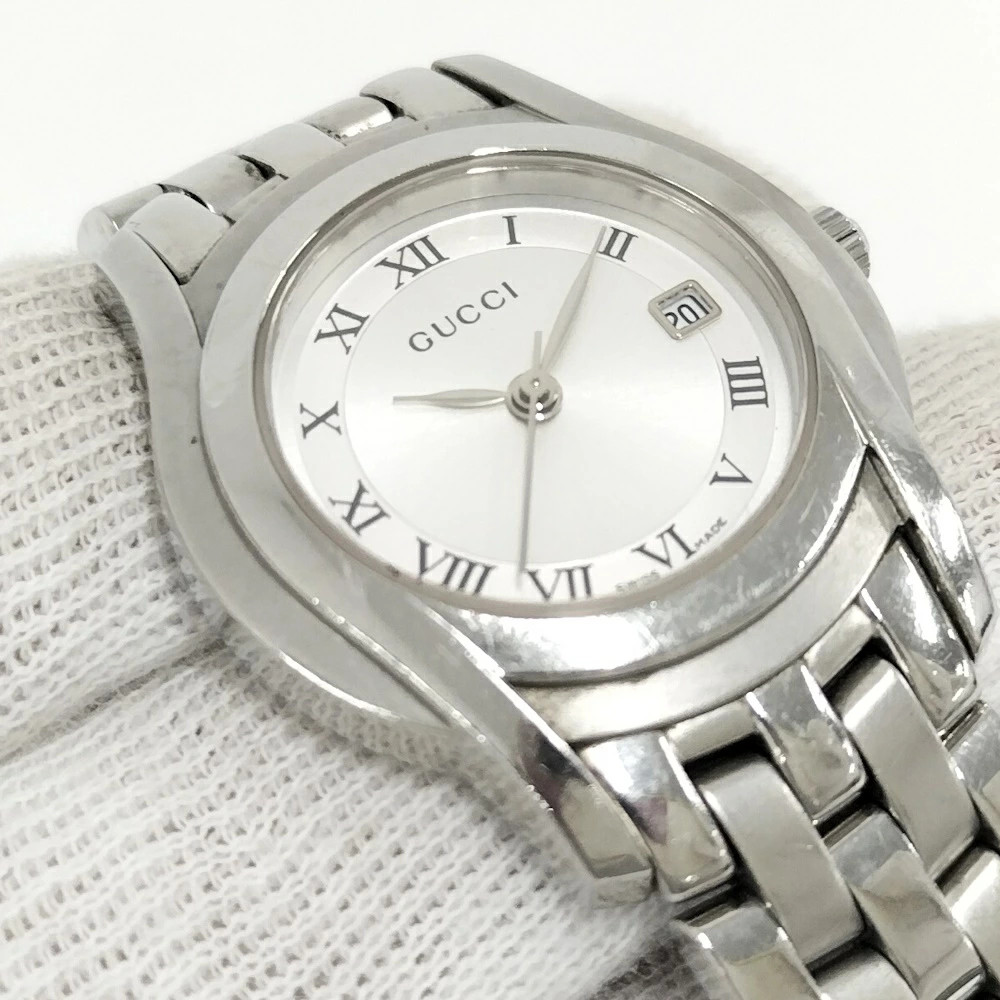 Used GUCCI Watch SS Quartz Silver Dial 5500L