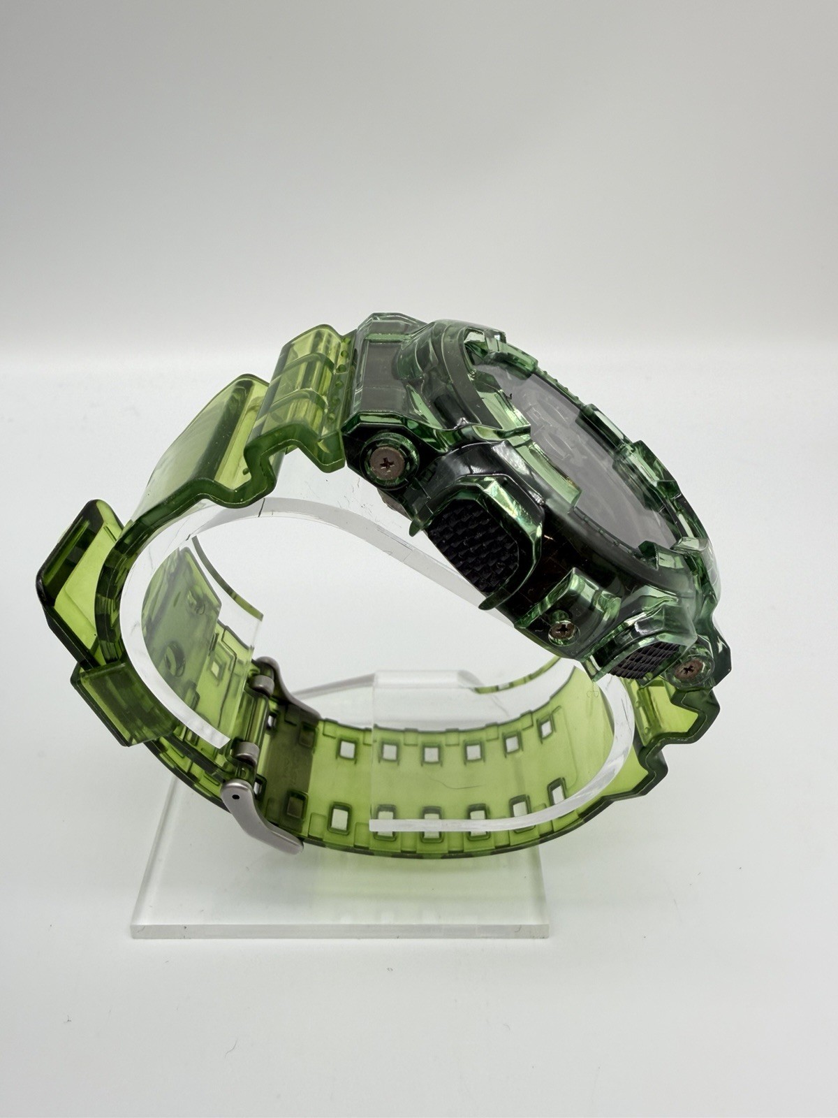 Custom Casio G-Shock GD-100 “Sour Apple” Transparent Green Digital Watch