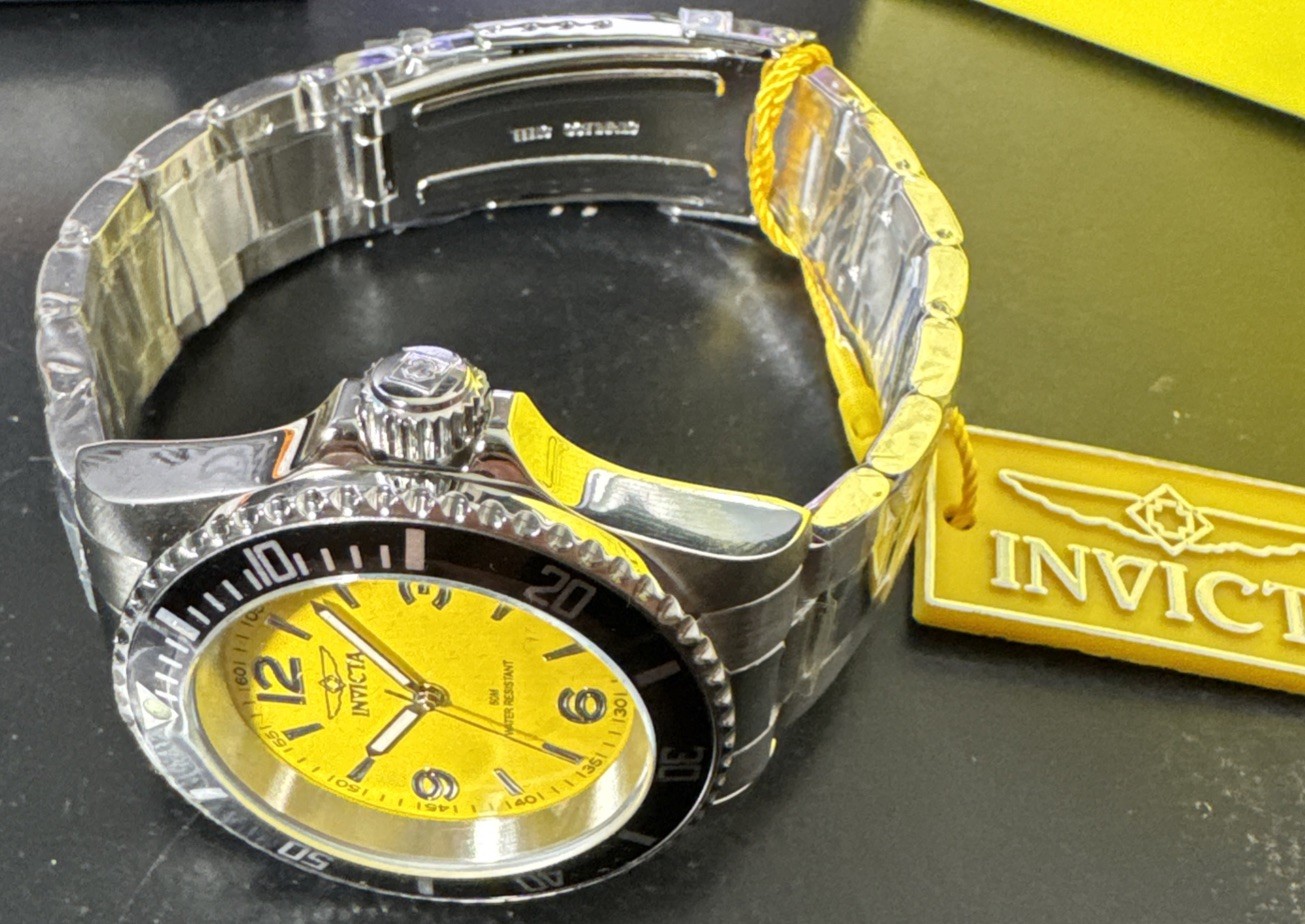 Invicta Specialty Rowan 49345 Men’s Watch 40mm Yellow Dial Steel Quartz