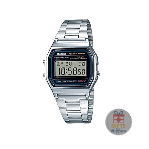 Casio Standard A-158WA-1 Men’s Quartz Digital Watch Black Resin Band New