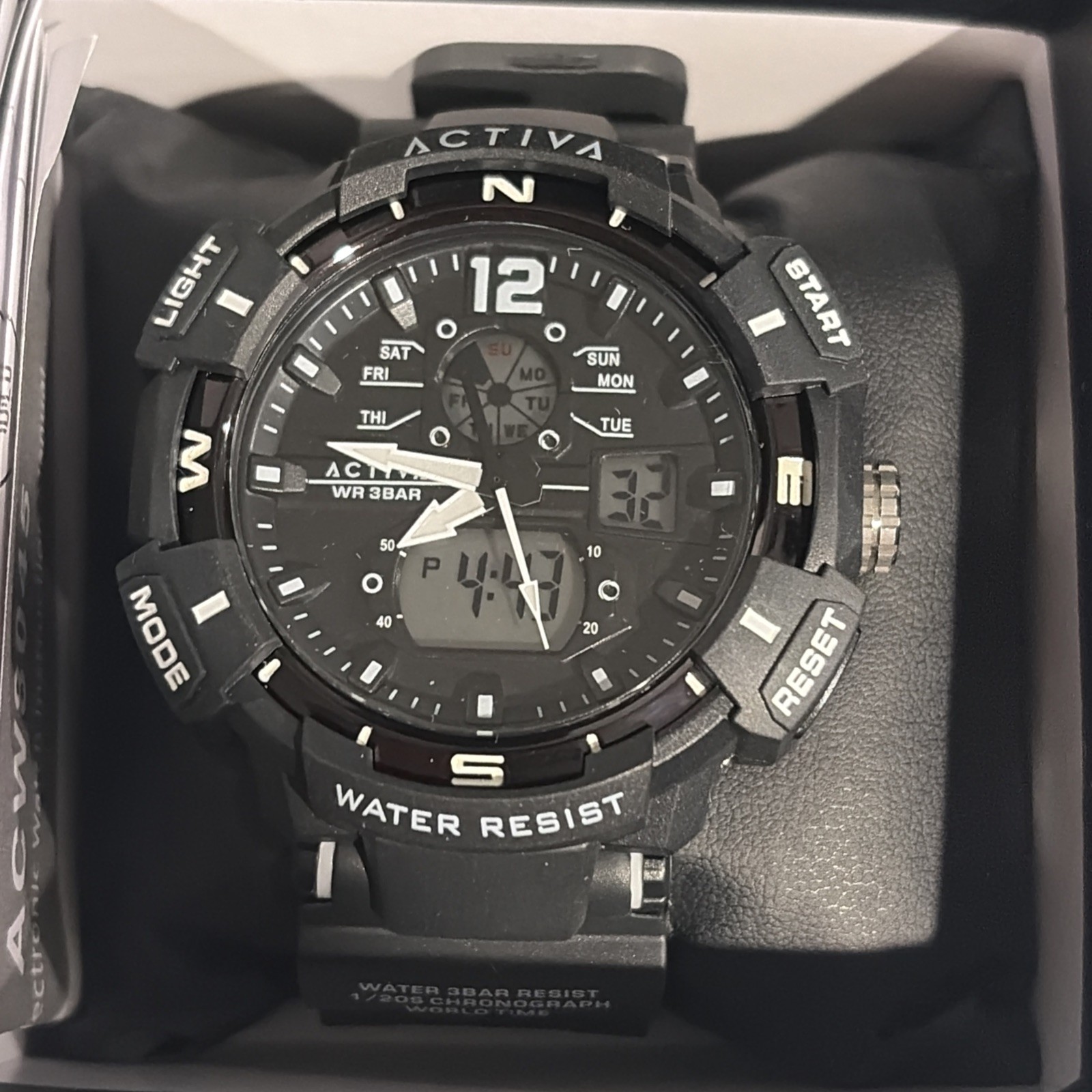 Activa X Invicta ACW8045-003 Digital Essentials Men’s 53mm Black Sport Watch
