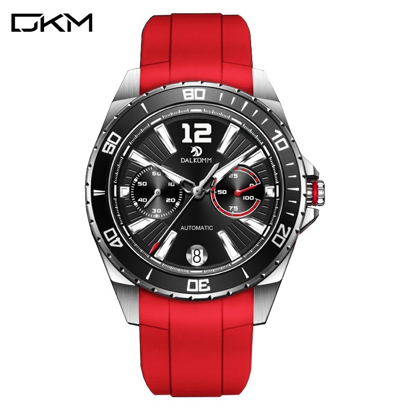 Dalkomm Automatic Mechanical Stainless Sapphire Calendar Luxury Men’s Watches