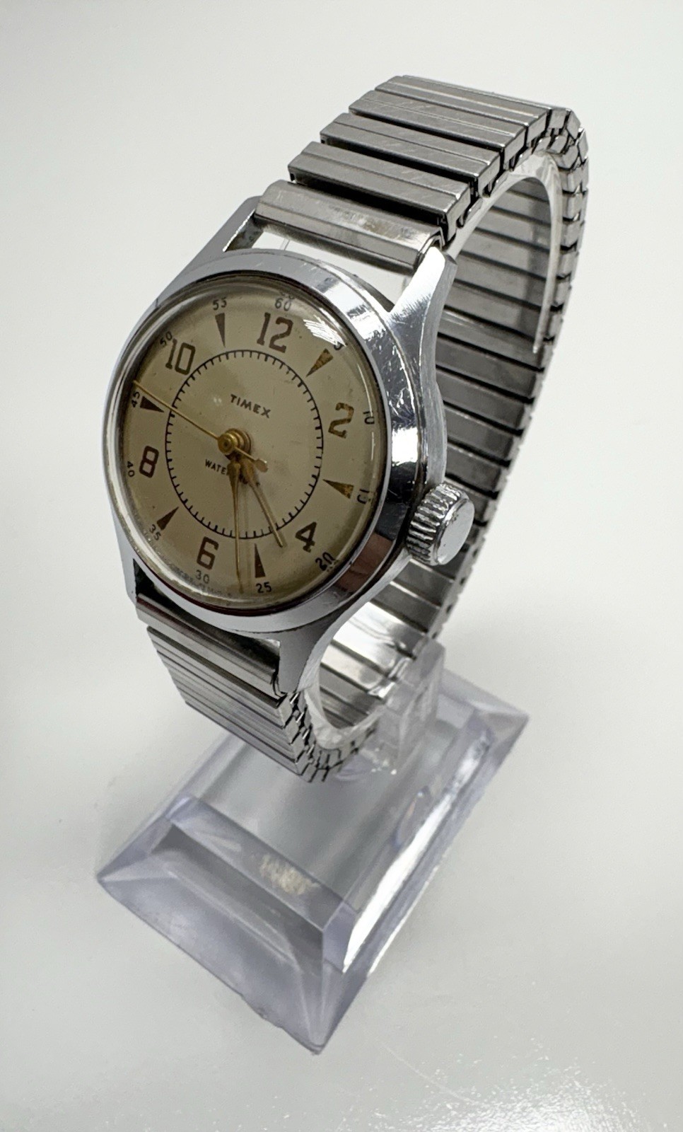 Timex Marlin 1950’s US Time Mens Watch Dust-proof Waterproof Vintage Chrome