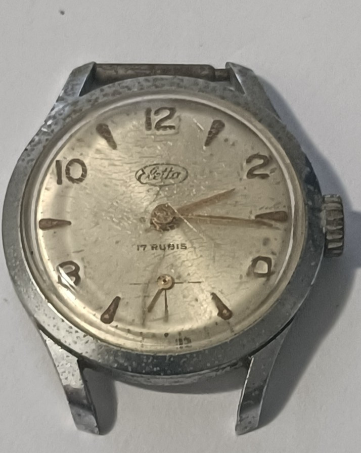 Antique old woman wristwatch Eletta 17 rubis for repairs or for parts