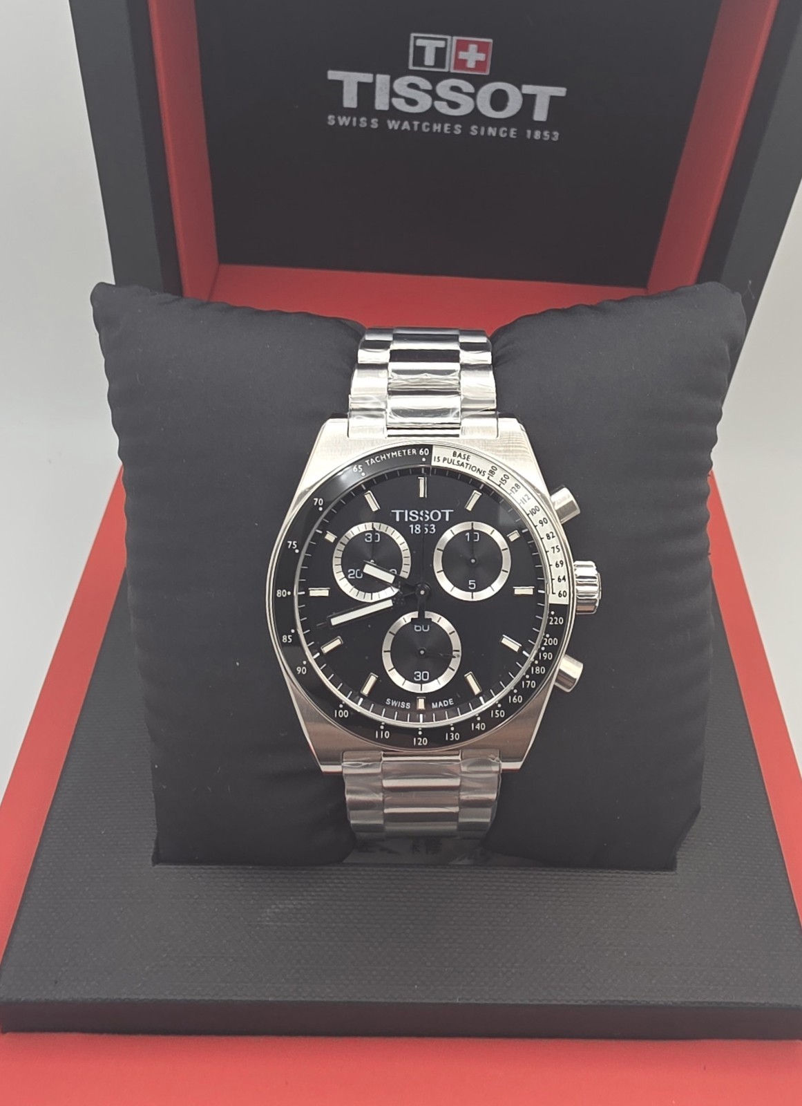 Tissot PR516 Chronograph 40 MM Black Dial SS Quartz Watch T149.417.11.051.00