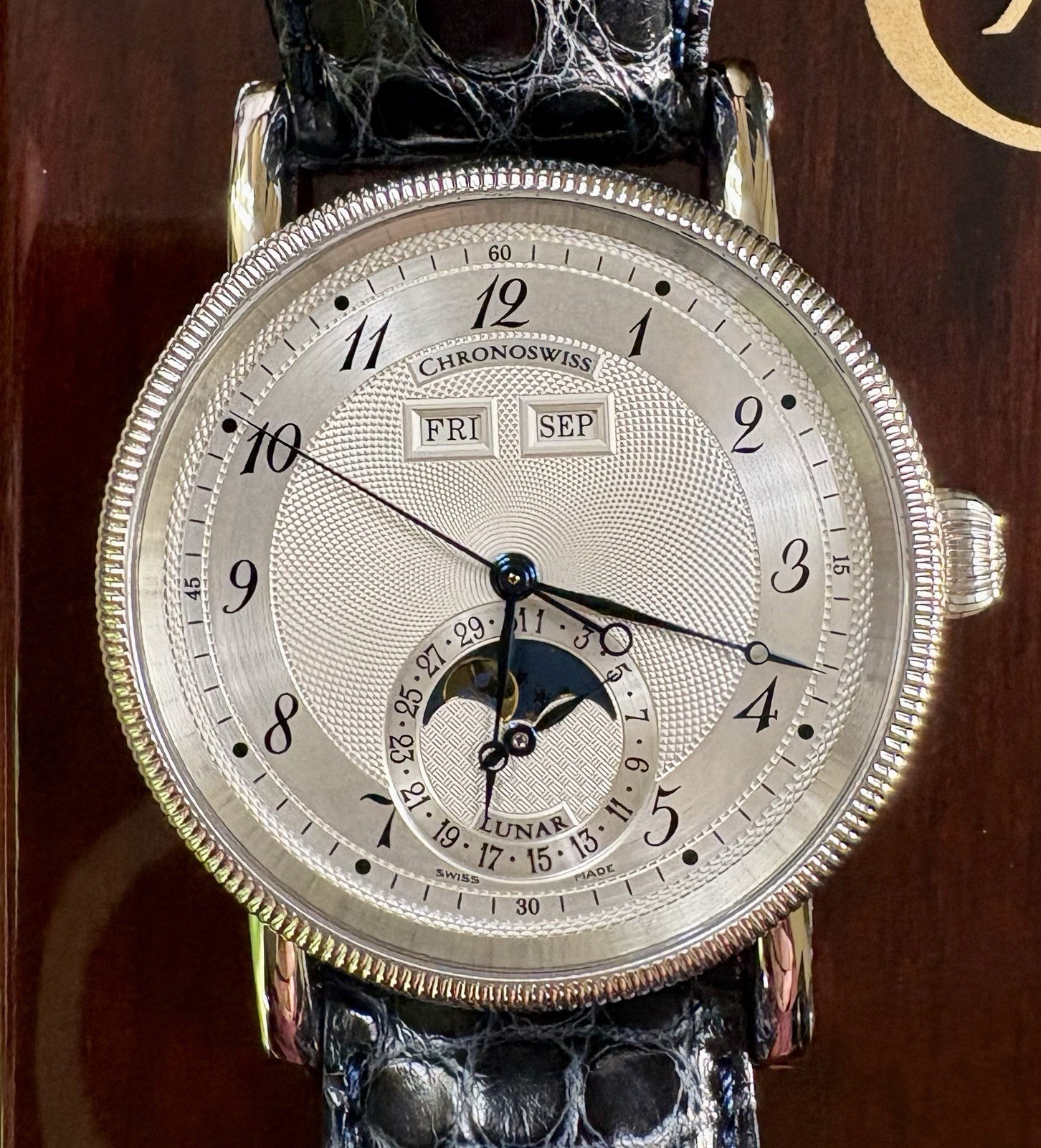Chronoswiss – Lunar Moon Phase Triple Calendar – CH 9323 – C.931 – Box & Papers