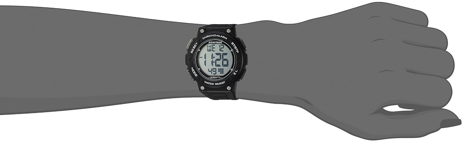 Armitron Women’s Digital Chronograph Resin Strap Watch 45/7086BLK