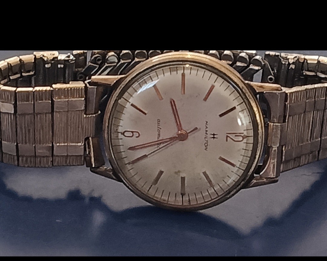 Vintage Hamilton Automatic Mens Watch, missing Ctown, Band Replacrd