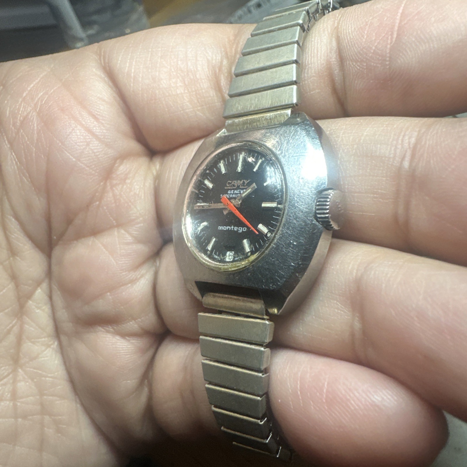 VTG Camy Super Automatic Geneve Montego Swiss Ladies Watch 29mm Need Servicing
