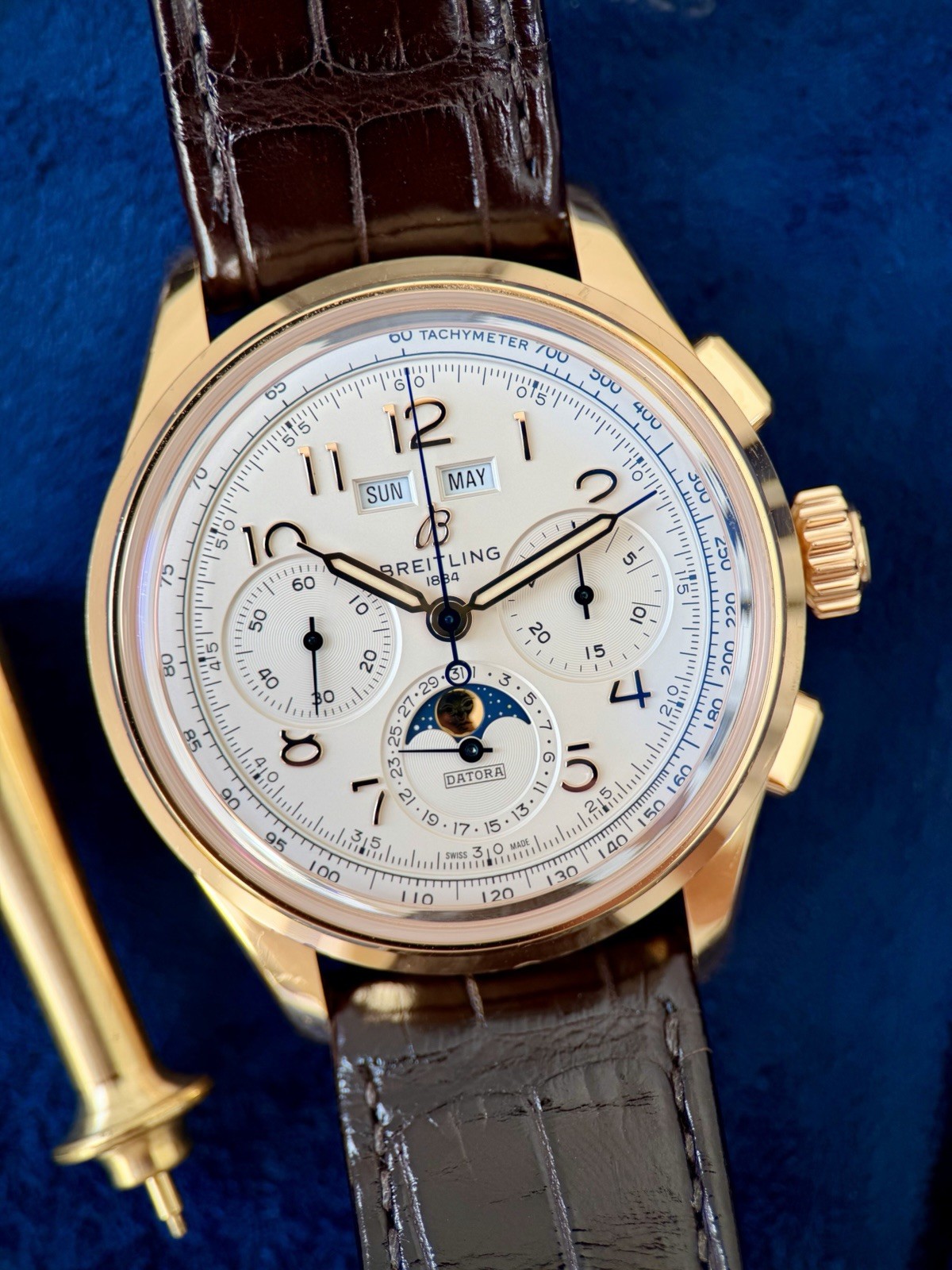 Breitling Premier B25 Datora Complete Calendar Rose Gold Full Set RB2510371G1P1