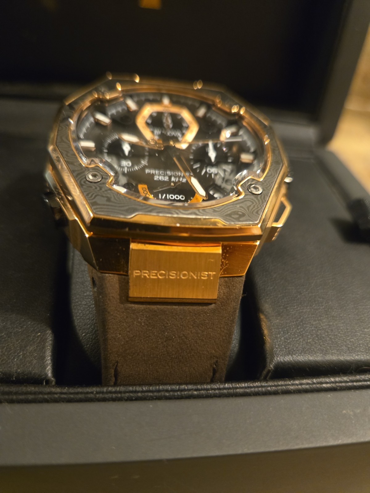 Bulova Series X Precisionist Brown Leather Watch 98B356 10th Anniversary