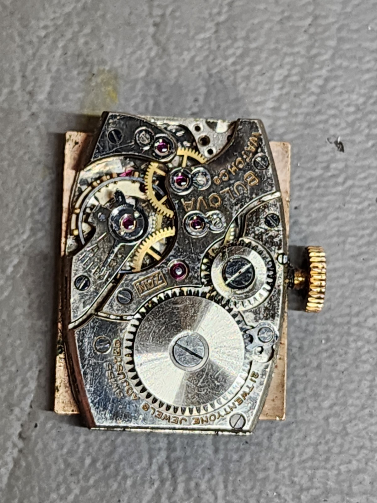 (For Parts Not Working) – Bulova 14k Gold Filled Art Deco