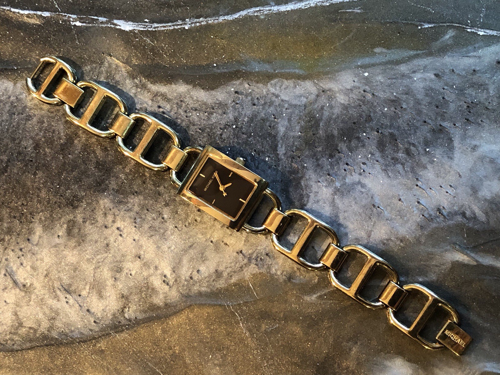 ✨🌟🛍️ RETIRED & RARE Early MICHAEL KORS Gold Link DESIGNER WATCH Bracelet ✨