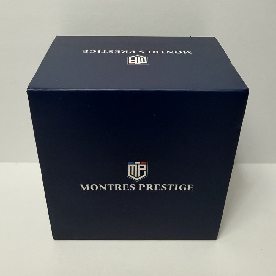 Montres Prestige MPW-0326 Blue Dial Crystal Bezel Steel Watch New