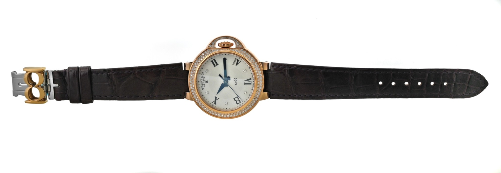 Bedat & Co. No 8 Diamonds Ref. 828 87 Gr. 18k Rose Gold MOP Dial 37MM Ladies’