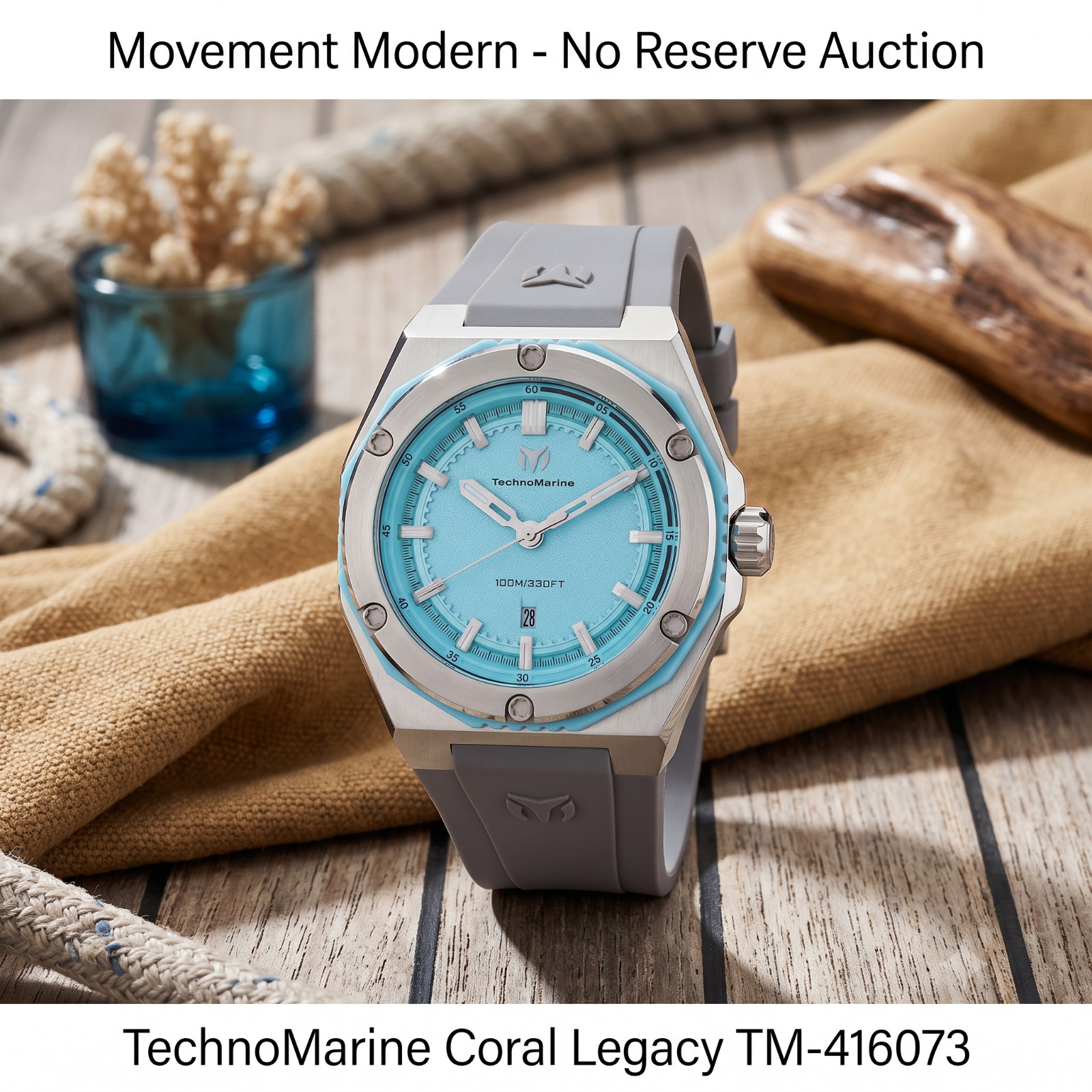 TechnoMarine Men’s Coral Legacy 45mm Quartz Watch TM-416073 NIB