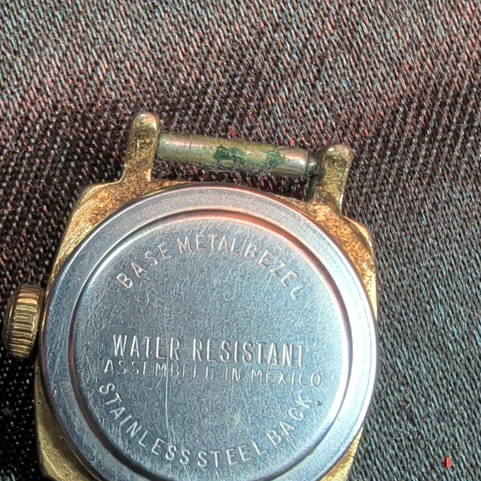 Timex Vintage Manual Mechanical Analog Water-Resistant Gold Case Green Band