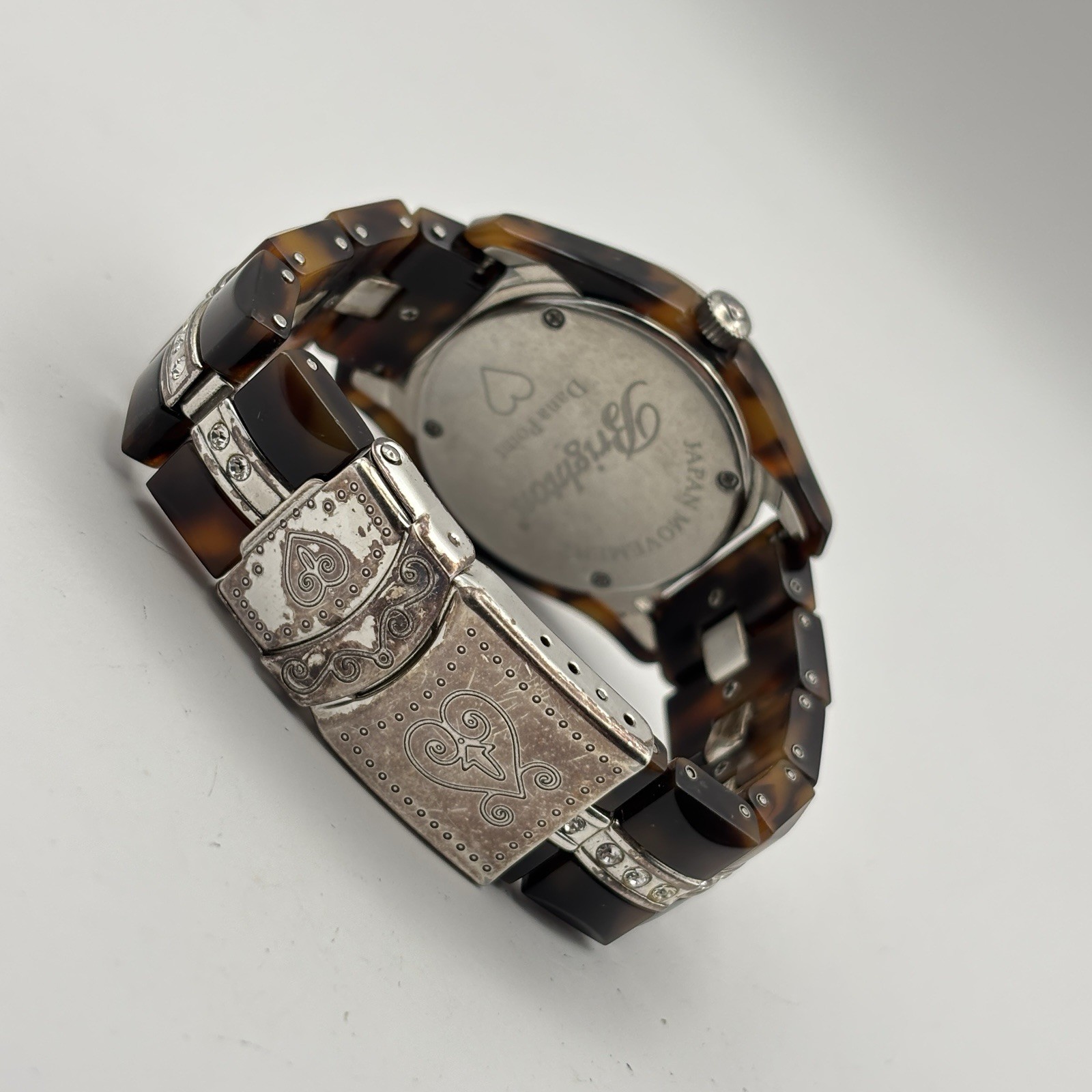 Brighton Dana Point Tortoiseshell Quartz Watch Swarovski Crystals #8.25