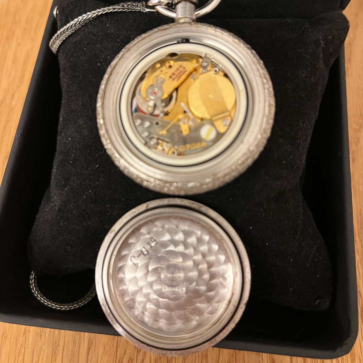 SEIKO Elnix 1970s Sterling Silver Electromagnetic Pocket Watch Japan Rare