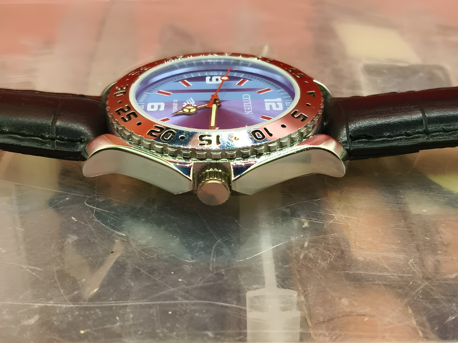 Automatic 8200 21Jewels Restored Blue Dial Date Mens Watch Vintage 45