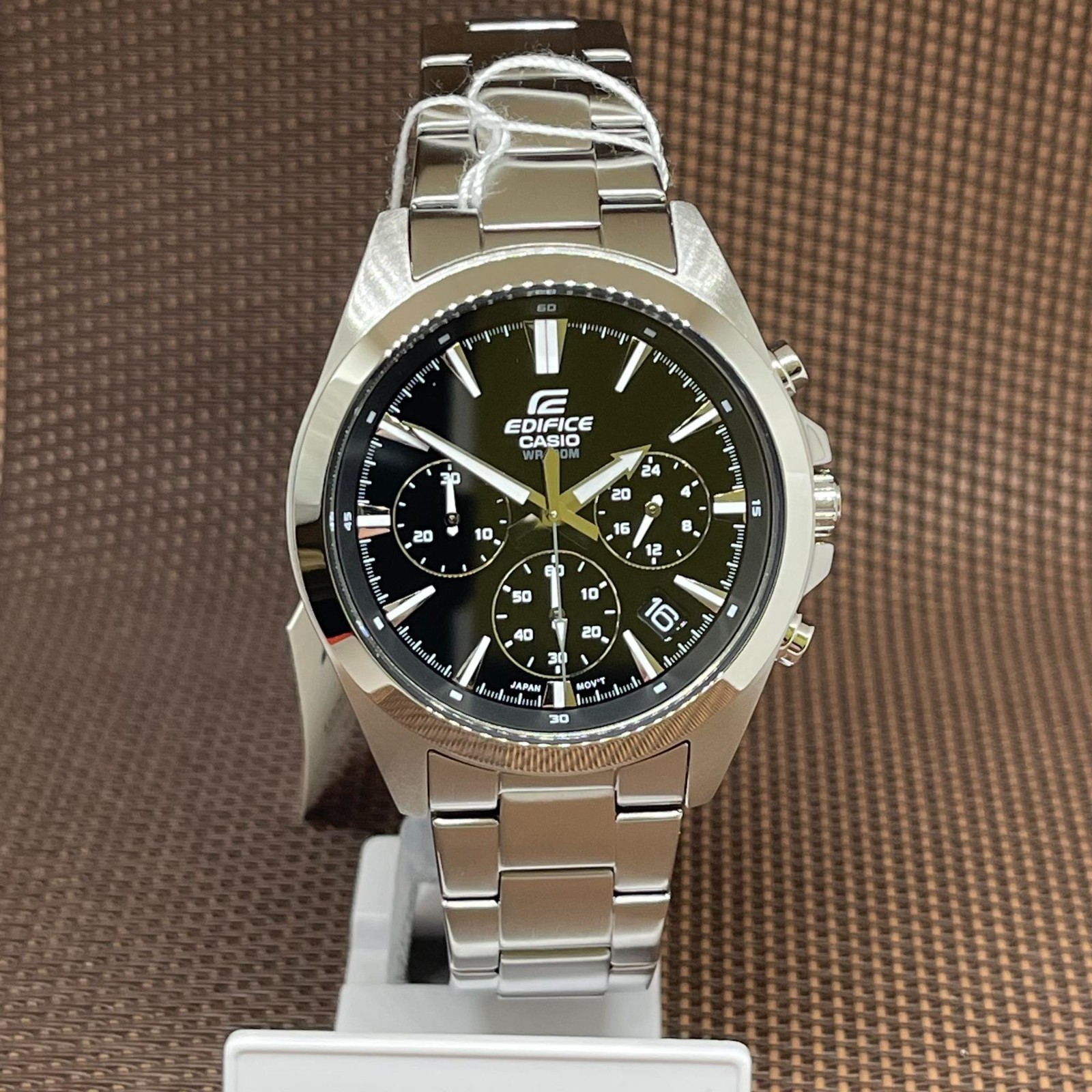 Casio Edifice EFV-630D-1A Simple Black Analog Chronograph Quartz Men’s Watch